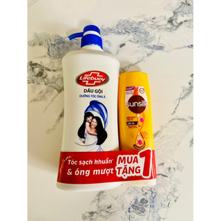 Dầu gội Lifebuoy xanh chai 640g tặng kèm chai xả sunsilk 140g