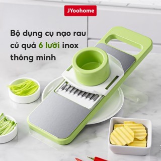 Dụng Cụ Bào Nạo Rau Củ Quả Đa Năng 6 LƯỠI DAO INOX 304 JYoohome Đồ Bào Rau Củ Thái Lát Bào Sợi