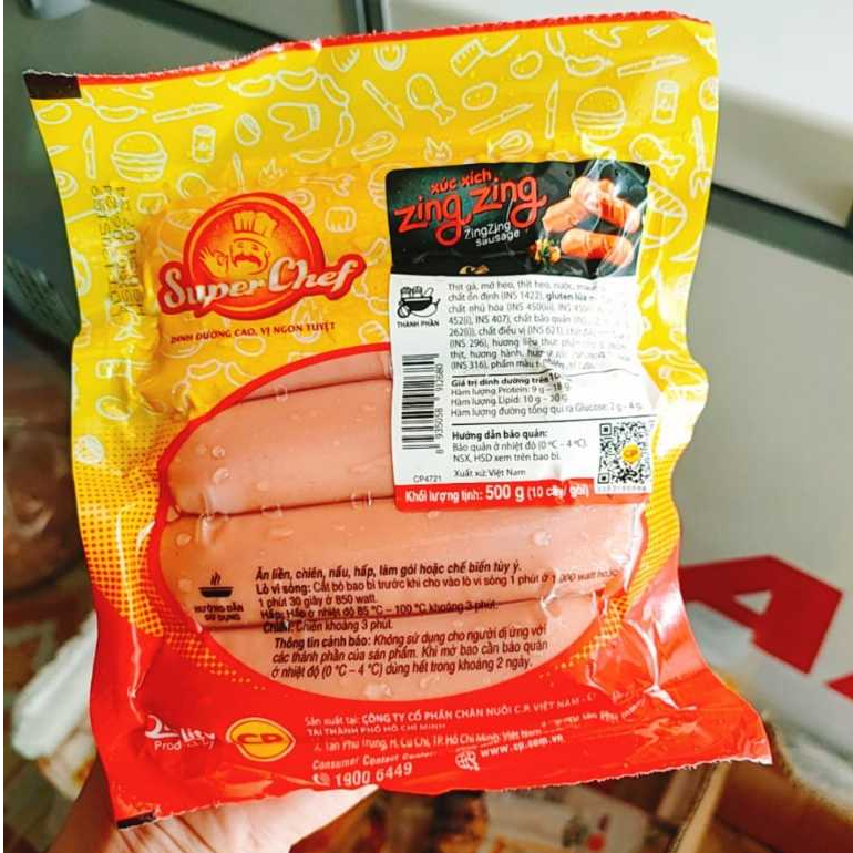 Xúc xích CP gói 500g (Ship hỏa tốc HCM)