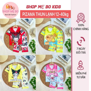 ĐỒ BỘ PIZAMA TAY NGẮN QUẦN DÀI CHO BÉ GÁI thun lạnh in hoạt hình mickey