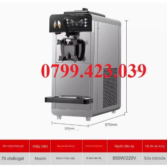 máy làm kem tươi 1 vòi để bàn , bảo hành 1 năm