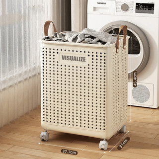Giỏ đựng đồ gấp gọn có bánh xe – giỏ để đồ dơ có quai xách – sọt đựng đồ đã năng