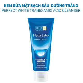 Kem rửa mặt dưỡng trắng Hada Labo Perfect White Tranexamic Acid Cleanser 80g