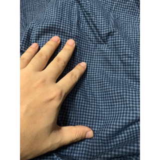 Vải xanh karo nhí thô may sơ mi, piijama hàng xuất dư [Siêu Thị SV]