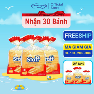 COMBO 30 Staff Bánh mì sandwich lát mềm 275g (22 bánh tặng 8 bánh)