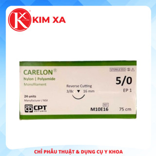 CHỈ PHẪU THUẬT KHÔNG TIÊU DÙNG TRONG THẨM MỸ CPT CARELON NYLON số 5/0 - M10E16 (hộp 24 tép)