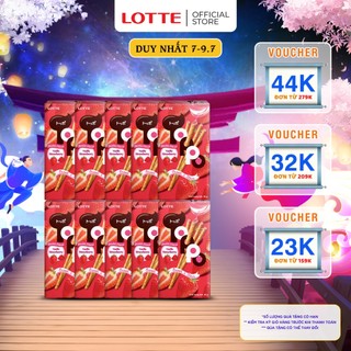 Combo 10 hộp Bánh que Toppo nhân kem dâu 40 g