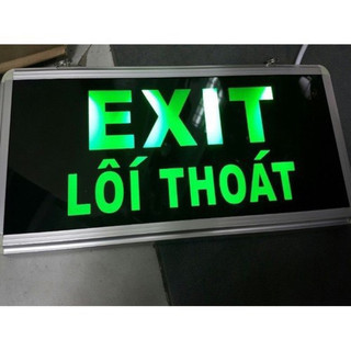 Đèn Exit 1 mặt có chữ lối thoát Đèn Exit 2 mặt có chữ lối thoát