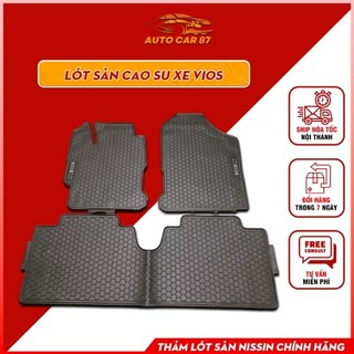 Thảm Lót Sàn Cao Su Xe Toyota Vios - hàng không mùi, cao su đúc, vừa form xe, dễ vệ sinh