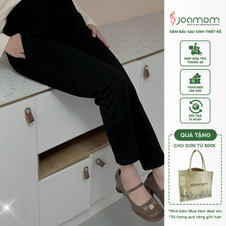  Quần baggy bầu Joamom nỉ lót lông siêu giữ ấm chun điều chỉnh co giãn Qb059 