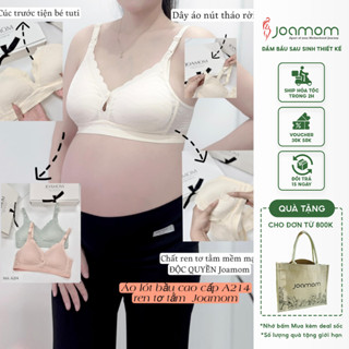 Áo chip lót bầu Joamom ren đúc su cao cấp cho bé con bú nâng ngực thông hơi mặc kết hợp bầu và sau sinh A214