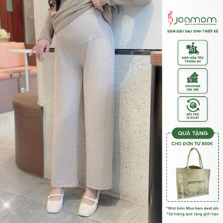 Quần Bầu Joamom Mùa Đông nỉ suông ống rộng co giãn Qb070