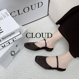 Giày bệt sục bít mũi vuông phối quai mảnh – Cloud The Shoes