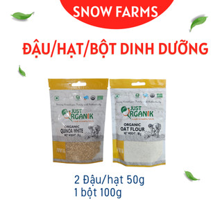  2 gói hạt/Đậu + 100g bột Hữu Cơ Just Organik Nhập Khẩu Ấn Độ - gói ngẩu nhiên
