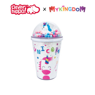 Ly nhựa clever cup rainbow unicorn xanh cleverhippo pcup08/blue