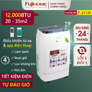  Máy lạnh di động 12.000BTU FUJIHOME Nhập Khẩu điều hòa cây 1 cục làm mát không khí 