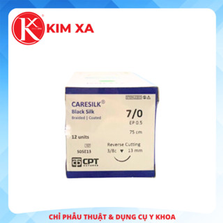 CHỈ PHẪU THUẬT KHÔNG TIÊU CPT CARESILK SILK số 7/0 - S05E13 (hộp 12 tép)