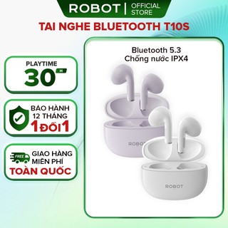 Tai Nghe Bluetooth 5.3 ROBOT T10S In Ear Playtime 30H, Có Khả Năng Chống Nước IPX4