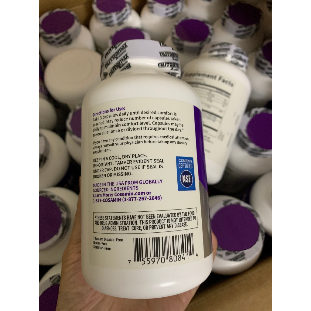 bổ khớp cosamin 210 viên thóai hóa xương khớp cosamin ds nutramax glucosamin date01.2028 của Mỹ