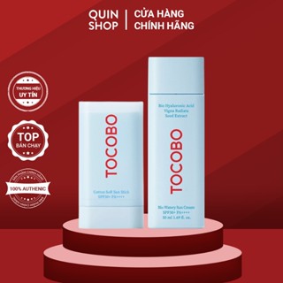 Kem Và Thanh Lăn Chống Nắng Tocobo Bio Watery Sun Cream, Cotton Soft Sun Stick SPF 50+ PA+++