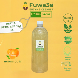 Refill Nước rửa tay hương quýt Fuwa3e 1L - 90% là chế phẩm Enzyme sinh học  - 100% thiên nhiên