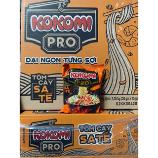 Thùng 30 Gói Mì KoKoMi Pro Hương Vị Tôm Cay Sa Tế 75g/Gói Một sản phẩm mới đột phá của mì kokomi