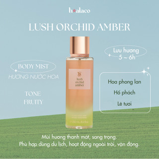 Xịt thơm toàn thân lush orchid amber - body mist victoria's secret
