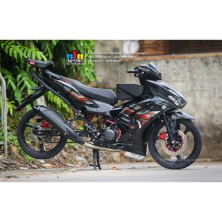 Tem crom winner v3 mẫu rs150 đỏ dán xe đen siêu bóng