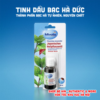Tinh dầu Bạc Hà tự nhiên Mivolis Đức, 30ml, nhiều công dụng tốt cho sức khỏe