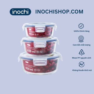  Hộp Thuỷ Tinh Đựng Thực Phẩm Nikko INOCHI Đựng Đồ Ăn Thức Ăn Bảo Quản Thực Phẩm trữ đông tủ lạnh 