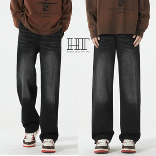Quần Jean Nam Baggy Cạp Cao Wash HT Store, Quần Jean Nam Ống Suông Loang Khói Chất Liệu Cao Cấp