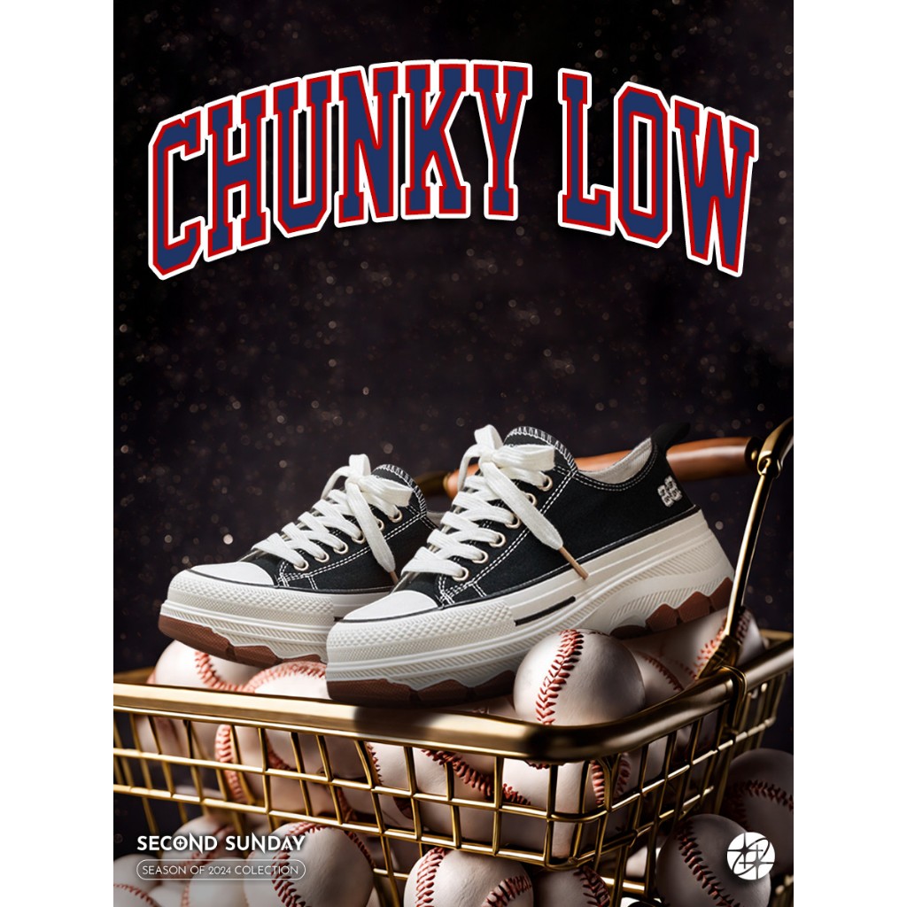 Giày Thể Thao Sneaker Nữ Second Sunday Chunky Low Đế Tăng Chiều Cao 4cm SK02