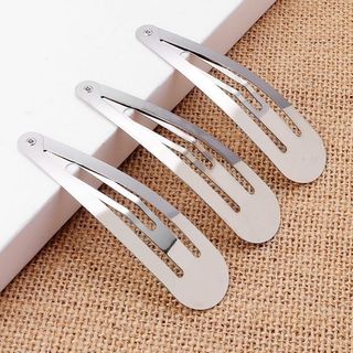 Set 10 phôi kẹp tóc giọt nước 5cm, 6cm loại đẹp màu bạc