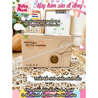Dụng Cụ Hâm Sữa Di Động Thông Minh LAVITA Bằng Da Có 6 Mức Điều Chỉnh Nhiệt Độ