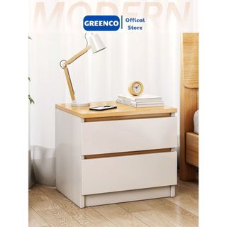 Tủ tab kê đầu giường nhiều ngăn kéo GREENCO, kệ để đồ trang điểm lắp ghép tiện lợi chất liệu gỗ MDF phủ melamin - D52