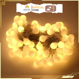 Dây đèn led cherry ball bóng bi tròn trang trí lều camping, dây đèn vintage decor nhà cửa quán cafe