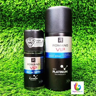 Combo lăn romano vip vision 50ml + xịt romano vip vision 150ml