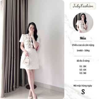 Váy gấm đính kết hoa sang chảnh đi chơi đi tiệc hàng tkcc