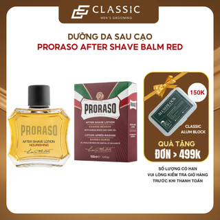 Dưỡng Da Sau Cạo Proraso After Shave Liquid Nourish Sandalwood (Red)