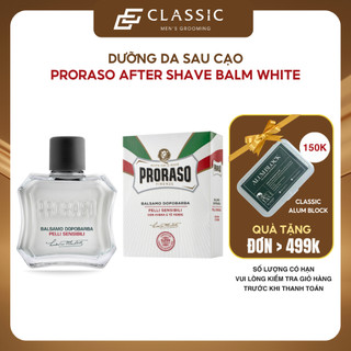 Dưỡng Da Sau Cạo Proraso After Shave Balm Sensitive Green Tea (White)