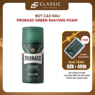 Bọt Cạo Râu Proraso Shaving Foam Refresh Eucalyptus (Green) 300ml