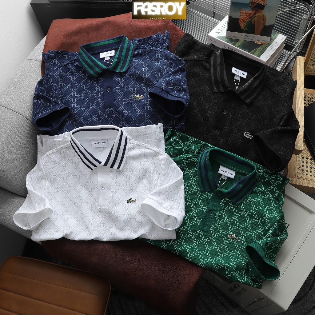 Áo polo L.A.C.O.S.T.E vải chính hãng xịn đẹp, polo Cá Sấu nam chất vải cotton Gai Pique cao cấp Logo thêu