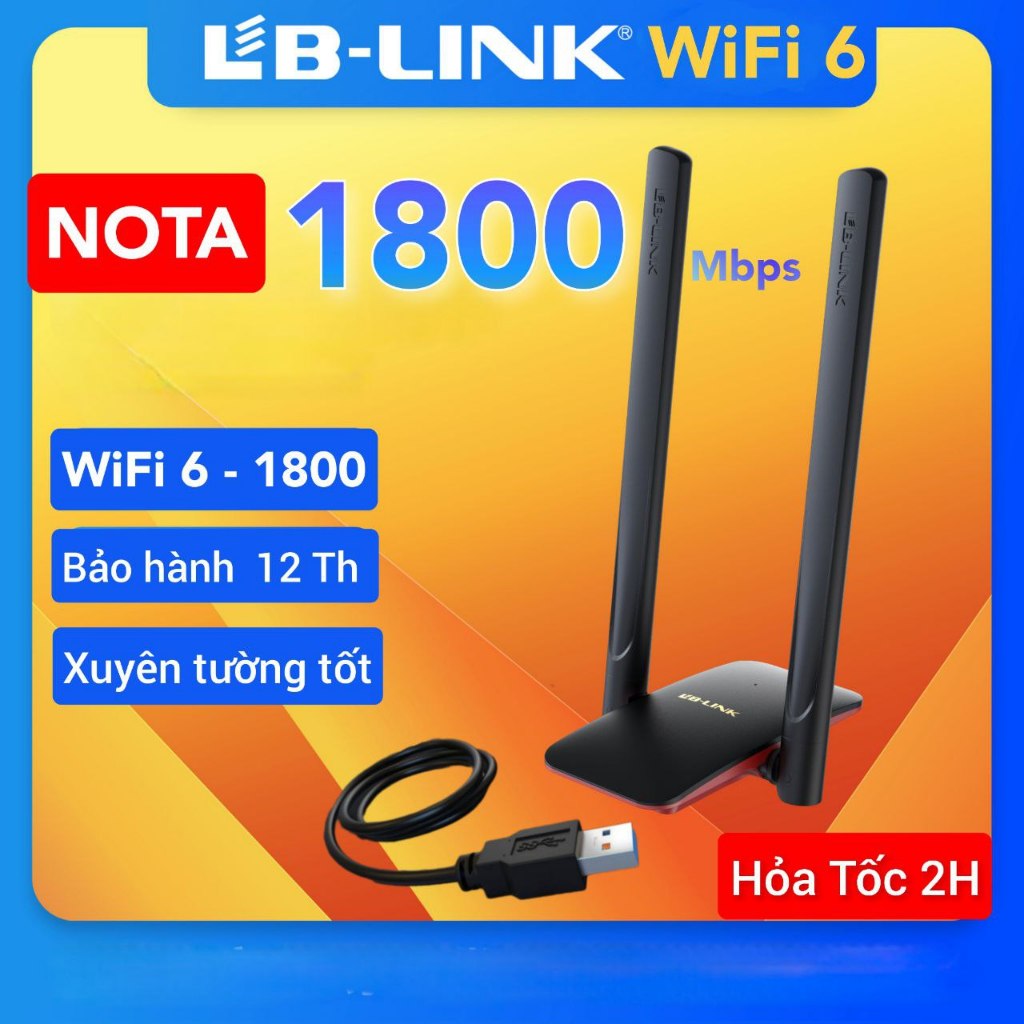 [Hỏa Tốc] USB Thu WiFi 1300 mbps 2 râu nâng cấp WiFi lên 5G cho pc laptop loại pro wifi 6 hút wifi mạnh giúp thu tốt hơn | BigBuy360 - bigbuy360.vn