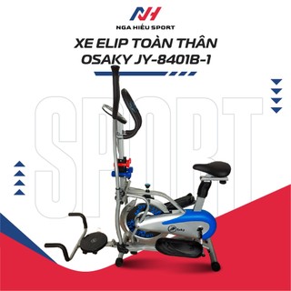 Xe đạp tập thể dục đa năng toàn thân tại nhà Elip pro Osaky JY-8401B - Kèm đĩa xoay eo và 2 cặp tạ tay, đồng hồ đo