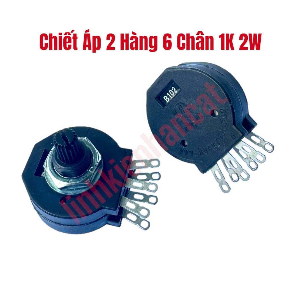 Chiết Áp 2 Hàng 6 Chân 1K 2W