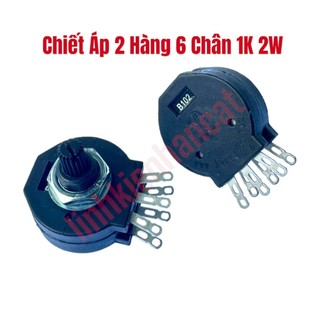 Chiết áp 2 hàng 6 chân 1k 2w