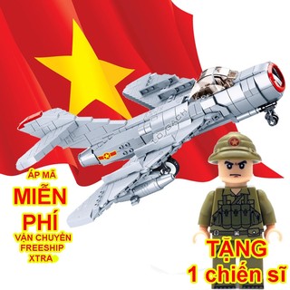 Bộ xếp hình máy bay chiến đấu Mig 15 Fagot Quân đội Nhân dân Việt Nam, quân đội Liên Xô 583 chi tiết