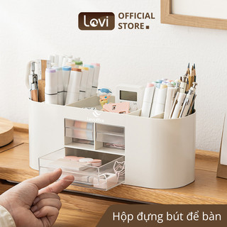 Khay đựng bút để bàn Lovioffice 3825 nhiều ngăn nhỏ gọn phong cách đơn giản tiện lợi