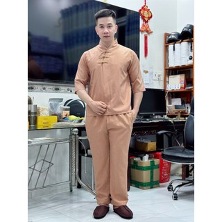 ĐỒ LAM ĐI CHÙA SET ĐỒ LAM ĐI CHÙA CAO CẤP S3 vải linen gân dành cho nam,