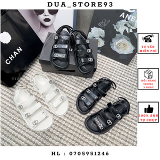Sandal chanh xả nữ đế bánh mỳ quai dán đính tang đá hàng QCCC fullbox